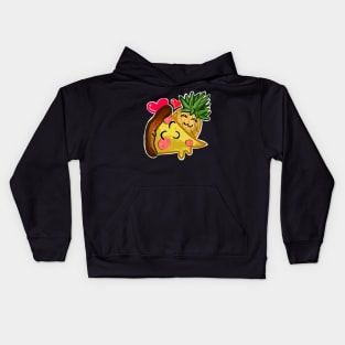 pineapple pizza love emote Kids Hoodie